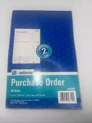 Adams DC5831 Purchase Order Book, Carbonless, 5.56" x 8.44", 2-Part, 50 Sets