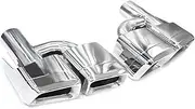 Compatible For Mercedes Benz W212 E-Class Tuning E200 E260 E300 Upgrade E63 Tip Four Outlet Square Stainless Steel Muffler Nozzle(H Type Silver)