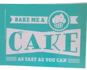 New Chalk Couture Transfer Stencil Size A "Bake Me A Cake"