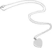 INOOMP Heart Shaped Stainless Steel Cremation Pendant for Pet Ashes Elegant Keepsake Jewelry for Dog Cat and Human Remembrance