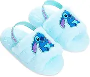[Disney] Stitch Girls' Slippers, Cute Plush Slippers - Gifts for Children