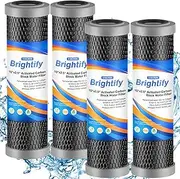 Brightify 10"x2.5" 5 Micron Carbon Water Filter, Whole House Carbon CTO Water Filter Cartridge Replacement Fits Culligan D-10A, P5-D, DuPont WFPFC8002, SCWH-5, GE FXWTC, Whirlpool WHCF-WHWC, 4 Pack