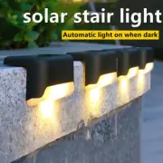 4PCS Outdoor Solar Deck Lights Wall Lamp Home Garden Patio Railing Path Lighting