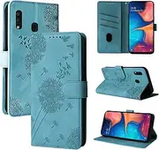 Wallet Case for Samsung Galaxy A20 A30, Premium PU Leather Flip Protective Wallet and Stand Feature Case for Motorola Samsung Galaxy A20 (Blue)