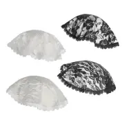4 Pcs Lace Embroidery Head Coverings for Women Lace Chapel Cap Veils for