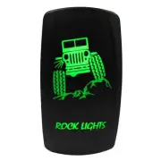 On/off Green Rock Lights RZR Rocker Switch LED for Auto & Boat [5362A42]