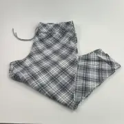 Victoria's Secret Lounge Drawstring Plaid PJ Pants w/Pocket Gray XXL NWT