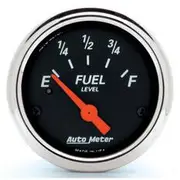 Autometer Designer Black Fuel Level Gauges Electric - 240 - 33 Ohm, 2 1/16 Inch, Short Sweep, AU1424