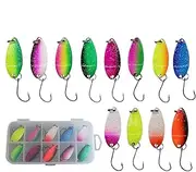 Acunny Metal Spinner Lure, Single Hook, Metal Spoon, Spinner Lure | Strong Attraction Fishing Two Fights to Catch Trout, Bass, Catfish, Domestic Mouth
