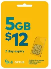 OPTUS $12 Prepaid Value at $10 and $35 value at $19.99 - Prepaid SIM Card
