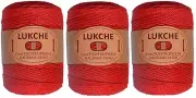 1.5-2mm Polyester Macrame Cord 3 Skein 3x153 Yards 100% Polypropylene Premium...