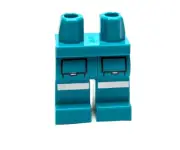 Lego - Minifigure Legs - Aqua Blue, White Stripes, Pockets