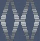 Wallpaper Designer Modern Retro Gray Geometric on Blue, 56 Square Foot Bolt