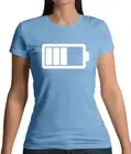 Battery Symbol - Womens T-Shirt - Mobile Computer Geek Joke Gift Batteries