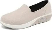 [Vorgelen] Outdoor Sandals Women's Casual Shoes Wedge Heel Lightweight Walking Shoes Platform Trainers Mesh Breathable Fitness Trainers Running Shoes with Velcro Fastening