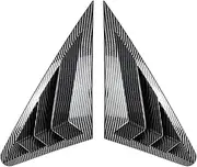 Car Rear Side Window Louvers Air Vent Scoop Shades Cover Trim Blinds Compatible for Audi A3 S3 8V Sedan 2014 2015 2016-2020 Accessories(Carbon Fiber Style)