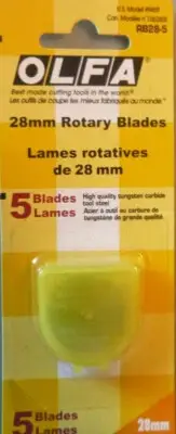 Olfa 28mm RB28 Tungsten Steel Rotary Blade, 5 pack