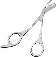 Eyebrow Trimmer - Reusable Nose Hair Scissors - Stainless Steel Makeup Accessories, Portable Shaping Tool for Men, Women
