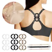 Bra Strap Clips Set 9 Bra Clips And Bra Straps Holder Women’s Black White NEW-