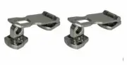 2 x Hasp & Staple Door Lock, Polished Stainless Steel with Swivel Locking Device