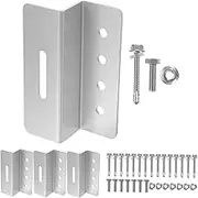 SOESFOUFU 4pcs Z Bracket Aluminum Alloy Solar Panel Mounting Kit for Rv Boat and Roofs Easy Installation Lightweight Resistant Brackets for Reliable Solar Panel Support