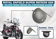 Silver "Front Brake Oil Container Guard" Fit For Royal Enfield Super Meteor 650