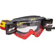 Pro Grip 3450 Riot Roll Off Mounted MX Goggles (Gray/Red, Light Sensitive Lens)