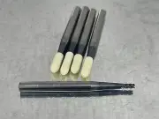 (5) Walter 3mm Carbide End Mill Prototyp 0.3mm Radius, Tapered Neck, 6mm Shank