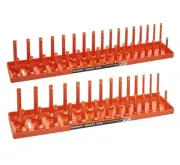 Hansen Global 1/2" Drive Socket Tray Holder Set Metric & SAE Std Deep Set Orange