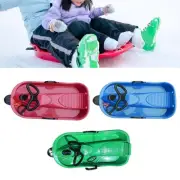 Kids Snow Sled Grass Downhill Toboggan