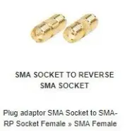 AD1007 Plug adaptor SMA Socket to SMA-RP Socket Female » SMA Female