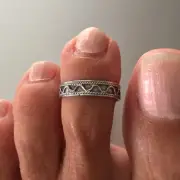Sterling Silver Bali Design Toe Ring, Silver Rings, Boho Ring, Stackable Ring