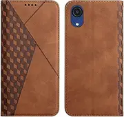 Compatible with Samsung Galaxy A03 Core 4G Magnetic Closure Wallet case Cover,Compatible with Samsung Galaxy A03 Core 4G Flip Kickstand Case Brown