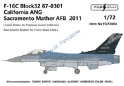 FAB FD72004 1/48 F-16C Block32 87-0301 California ANG Sacramento Mather AFB 2011