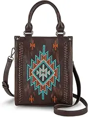 [Montana West] Aztec Embroidered Crossbody Bags for Women Mini Western Top Handle Bag