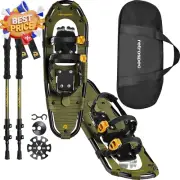 Drifter 25 Inch Snowshoes & Trekking Poles Bundle for Men, Women, All-Terrain