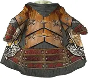 [YOROOW-OUTDOOR] Viking Tattoo Imitation Cashmere Men Hooded Coat, Norse Winter Cloak 3D Printing Warrior Armor Thick Warm Jacket