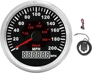 XTevu GPS Speedometer, Digital Speed Gauge Meter, Vehicle Speed Display, 3-3 8in 200MPH 300KM H IP67 Speedometer for Car Marine Motorcycle