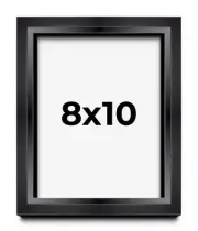 8x10 Shadow Box Frame Black | 1.25 inches Deep Real Wood Contemporary Shadowbox