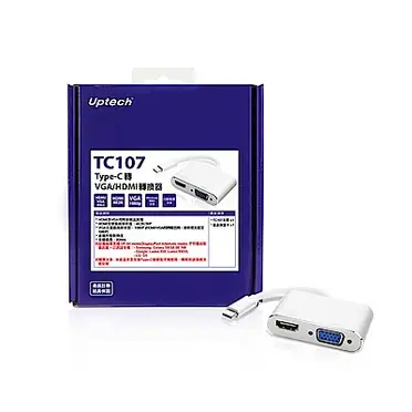 Uptech 登昌恆 TC107 Type-C轉VGA/HDMI轉換器