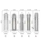 Condoms Penis Extension Sleeves Sex For Adult Men Delay Reusable Locking Ring