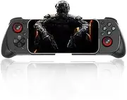Wireless Controller for iOS/Android/PC，Hall Trigger Button with Camera Notch Bit, Sliding Telescopic Stand Bluetooth Wireless Connection Low Latency, 2024 New Version Black