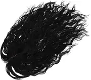 PAMINGONO Synthetic Wig Piece Short Curly Wig for Elderly Women Hair Replacement with Bangs Daily Wear Stylish
