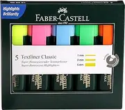 Faber Castell Textliner 5-Pieces Set, Assorted