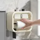 Double-Layer Drawer Paper Roll Holder Garbage Bag Storage Box Bathroom