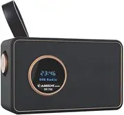 Albrecht DR750 DAB+/FM Handled Radio, 27750, Portable Digital Radio with Crystal Clear Sound with Integrated Battery or Mains Operation, Music Streaming via Smartphone Possible, Colour: Black