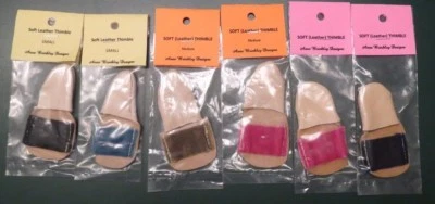 Anne Brinkley Designs Soft Leather Thimble - 3 Sizes - Needlepoint - Quilting
