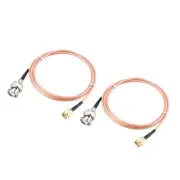 RG316 Coaxial Cable with BNC Male to SMA Male Connectors 50 Ohm 3 Ft 2pcs