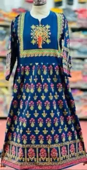 Linen maxi/frocks in NAVY BLUE size medium.