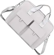 TEHAUX 1Pc Laptop Storage Pouch Bag Notebook Shoulder Bag Silver for Laptops and Accessories Stylish and Practical Design